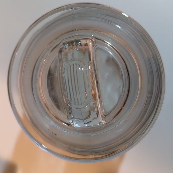 Vintage 90s Glass Christmas Jar with Lid Pandas Christmas Tree - Picture 4 of 7